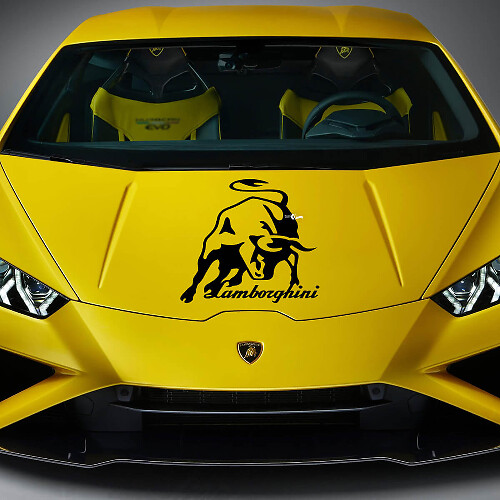 Autocollant en vinyle graphique logo taureau capot course pour Lamborghini Huracan Evo