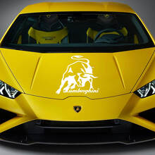 Autocollant en vinyle graphique logo taureau capot course pour Lamborghini Huracan Evo 2