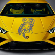 Autocollants vinyle graphiques course Hood Bull pour Lamborghini Huracan Evo 2