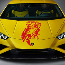 Autocollant en vinyle pour capot avec graphiques de course pour Lamborghini Huracan Evo
 3