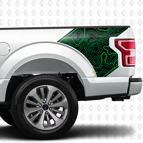 Autocollant de décalcomanie graphique de carte topographique pour Ford F150 Raptor