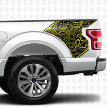 Autocollants Vinyle Carte Topographique Arrière pour Musclecar Camion_2