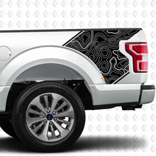 Autocollant de décalcomanie graphique de carte topographique pour Ford F150 Raptor
 4