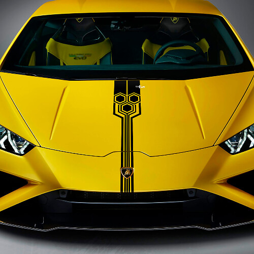 Autocollant en vinyle pour bande de capot pour Lamborghini Huracan Evo

