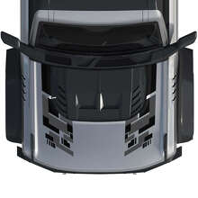 Ensemble d'autocollants en vinyle Techno Style Graphics pour capot de camion muscle car puissance chevaux_3
