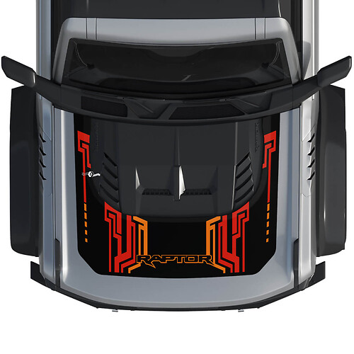 Capot Bronco Raptor Wrap Graphique Autocollant pour Ford Bronco 3 couleurs