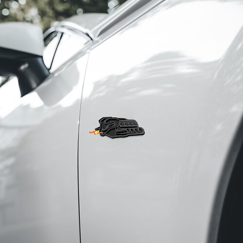 Emblème de garde-boue avant symbole de protestation 3D pour Dodge Ram 1500 2026
