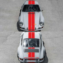 Kit d'autocollants en vinyle bande de course centrale pour Porsche 911 ST 1970_3