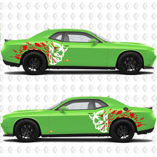 SRT Hellcat avec des autocollants graphiques de décalcomanies de fender arrière latéral de sang pour Dodge Charger ou Challenger
 2