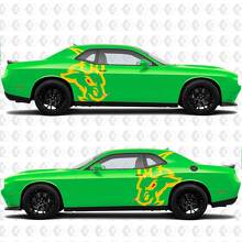 Autocollants vinyles Angry Hell Goat Side pour Dodge Challenger Charger 2