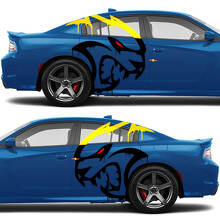Kit de décalcomanies vinyle latérales Blood Hellcat pour Dodge Challenger ou Charger_2