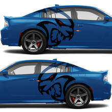 Kit de décalcomanies vinyle latérales Blood Hellcat pour Dodge Challenger ou Charger_3
