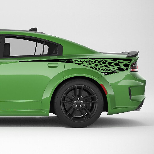 Bandes de pneus Autocollant en vinyle pour le quart arrière latéral de Dodge Charger
 1