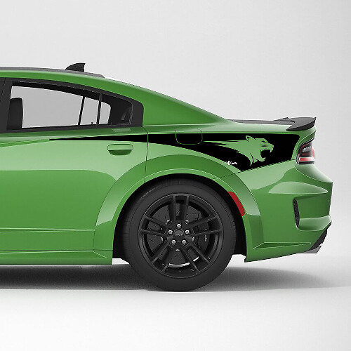 Flammes Autocollant en vinyle pour quart arrière latéral pour Dodge Charger
