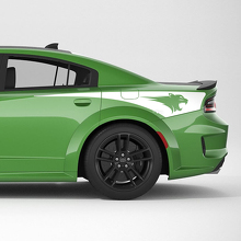 Flammes Autocollant en vinyle pour quart arrière latéral pour Dodge Charger
 2