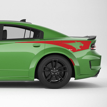 Flammes Autocollant en vinyle pour quart arrière latéral pour Dodge Charger
 3