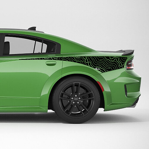 Autocollant en vinyle pour bande latérale arrière de quart arrière Hellcat pour Dodge Charger
