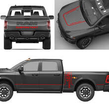 Kit complet de lettrage personnalisé en vinyle pour Dodge Ram Power Wagon_2