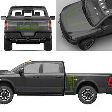 Kit complet de lettrage personnalisé en vinyle pour Dodge Ram Power Wagon_5