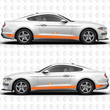 Bande latérale Shelby Rocker Panel Doors Stripe Racing Autocollants Stickers pour Ford Mustang
 3