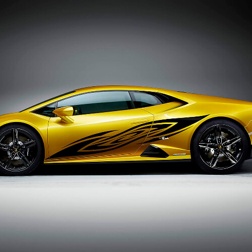 Autocollant Vinyle Graphique Latéral Flames Side Racing pour Lamborghini Huracan Evo