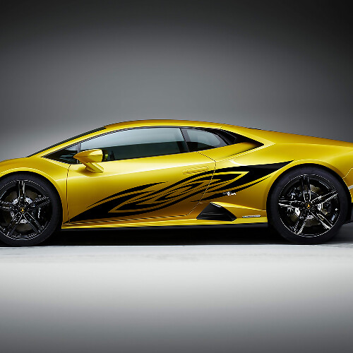Graphiques latéraux de course Autocollant en vinyle pour Lamborghini Huracan Evo
