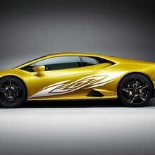 Graphiques latéraux de course Autocollant en vinyle pour Lamborghini Huracan Evo
 2