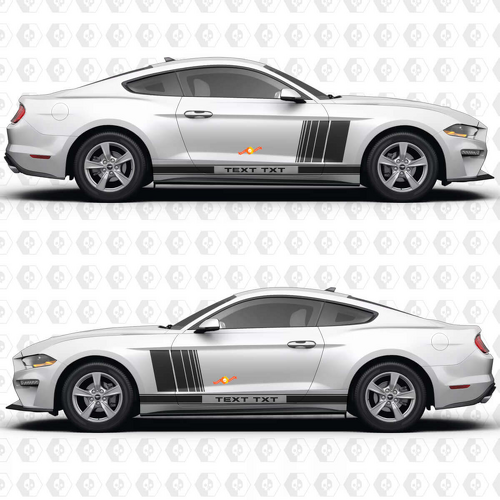 Bandes de portes latérales GT Autocollants de course pour Musclecar Musclecarmodel GT 2
