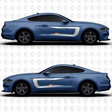 Autocollants en vinyle de bandes de porte style course pour Musclecar Mustang_3