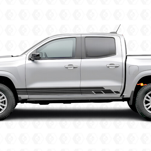 Bandes Vinyle Superposées pour Portières et Bas de Caisse pour Chevrolet Colorado 3e Gén 2023-2026