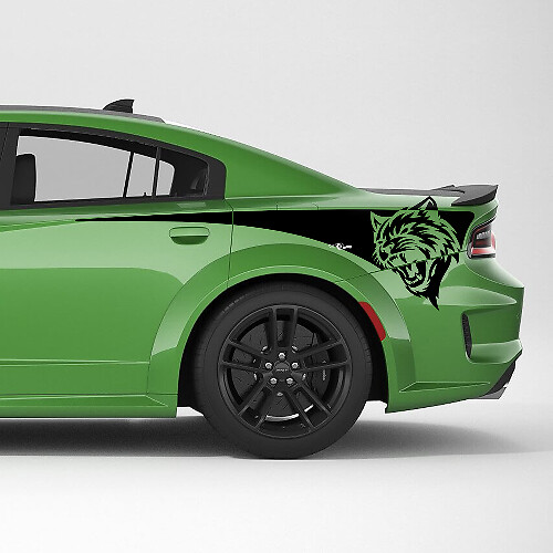 Kit de décalcomanies en vinyle bandes latérales arrière Hellcat pour Dodge Charger