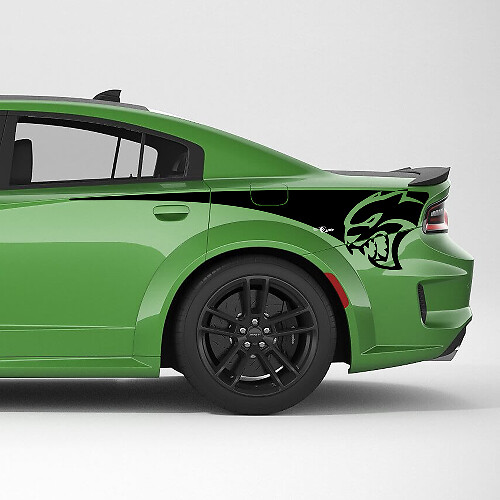 Autocollant en vinyle pour bande latérale arrière quart arrière Hellcat SRT pour Dodge Charger
