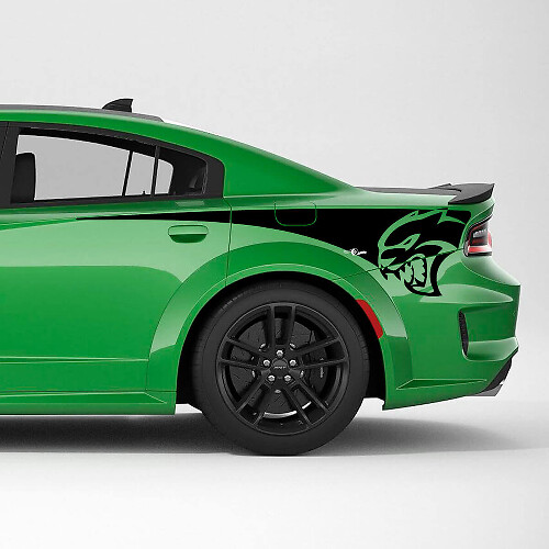 Autocollant en vinyle bande latérale arrière Hellcat Wildcat pour Dodge Charger