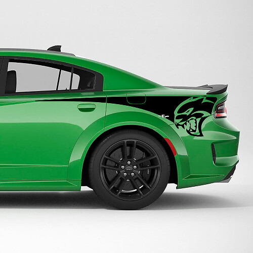 Autocollant en vinyle pour bande latérale arrière quart arrière Hellcat SRT pour Dodge Charger
