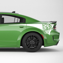 Kit de décalcomanies en vinyle bandes latérales arrière Hellcat pour Dodge Charger_2