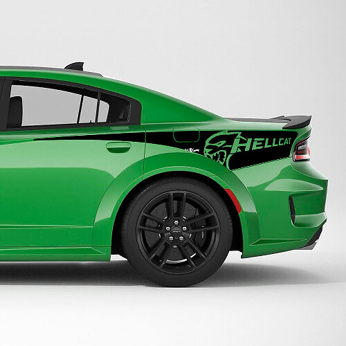 Autocollant vinyle pour bande latérale arrière quart arrière Hellcat SRT pour Dodge Charger 2

