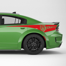 Kit de décalcomanies en vinyle pour passage de roue arrière personnalisé Hellcat Wildcat pour Dodge Charger_3