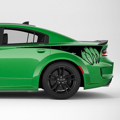 Griffes de griffures Autocollant en vinyle pour bande latérale arrière du quart de Dodge Charger
 1