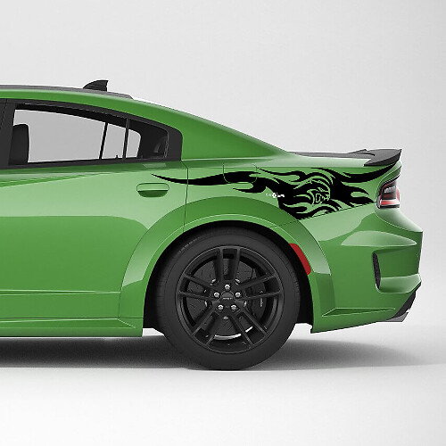 Autocollant vinyle pour bande latérale arrière quart de tribu Hellcat SRT pour Dodge Charger
