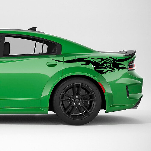 Autocollant vinyle pour bande latérale arrière quart de tribu Hellcat SRT pour Dodge Charger

