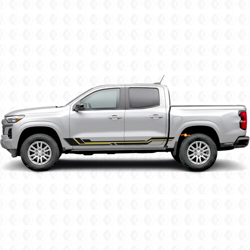 Bandes Vinyle Parallèles pour Portières et Bas de Caisse pour Chevrolet Colorado 3e Gén 2023-2026