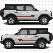 Side Doors Retro Heritage Vintage Stripes Graphics Decals Stickers for Ford Bronco 2 3