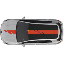 Autocollant vinyle à bandes doubles pour capot et toit Volkswagen Golf GTI_2