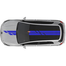 Autocollant vinyle à bandes doubles pour capot et toit Volkswagen Golf GTI_3