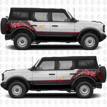 Side Mountains Doors Stripes Decals for Ford Bronco 2