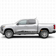 Autocollants Vinyle Topographiques Montagne pour Portes & Bas de Porte pour Chevrolet Colorado 3e Gén 2023-2026_2