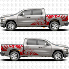 Side Doors Bedside Bull Splash Stickers Decals Graphics for Dodge RAM 1500 2500 3500 2
