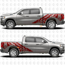 Autocollant vinyl tête de lit anti-boue Loup pour Dodge Ram 1500_3