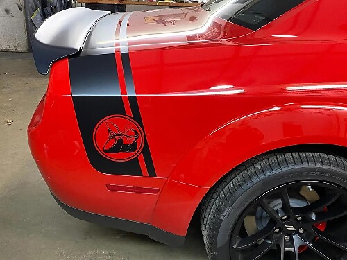 Kit d’autocollants en vinyle style Scat Pack pour bandes arrière de coffre pour Dodge Challenger