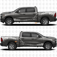 Kit d'autocollants vinyle de graphiques éclaboussures de boue pour flancs de Dodge RAM 1500_2